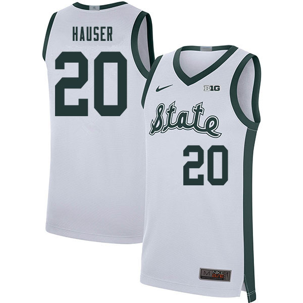 2020 Men #20 Joey Hauser Michigan State Spartans College Basketball Jerseys Sale-Retro